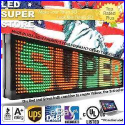 LED SUPER STORE 3COL/RGY/PC 12x69 Programmable Scrolling EMC Display MSG Sign