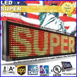 LED SUPER STORE 3COL/RGY/PC 15x66 Programmable Scrolling EMC Display MSG Sign