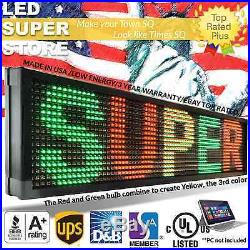 LED SUPER STORE 3COL/RGY/PC 21x98 Programmable Scrolling EMC Display MSG Sign