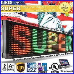 LED SUPER STORE 3COL/RGY/PC 22x98 Programmable Scrolling EMC Display MSG Sign