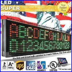 LED SUPER STORE 3COL/RGY/PC 28x91 Programmable Scrolling EMC Display MSG Sign
