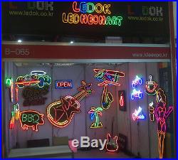 LEDOK LED Neon Sign Indoor Decoration Light Gift Store Window OPEN Sign #4