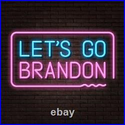 LET´S GO BRANDON LED Neon Sign 19.7 x 11.8 Inches for Home Bar Store Décor