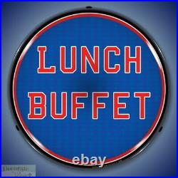 LUNCH BUFFET Sign 14 LED Light Store Business Advertise Made USA Life Warranty