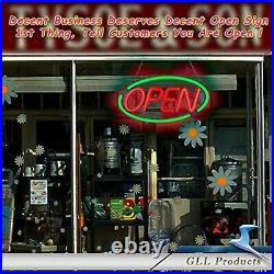 Large Open Sign for Stores Ultra Bright LED Open Neon Sign for Business with