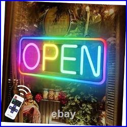 Led Open Sign, 21×10 inch Neon Open Sign with Remote, Color Changing 2110 RGB