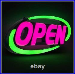 Led Open Sign Business Neon Flash Store Signs Programmable App 15x32 Inch Bright