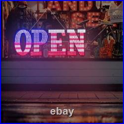 Led Open Signs for Business, 28x8 inch Ultra Bright Open 28x8 Large USA Flag