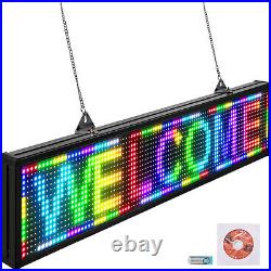 Led Scrolling Sign 38x6.5in Rolling Text Store Message Board WiFi Programmable