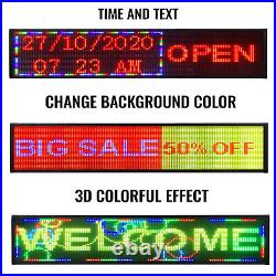Led Scrolling Sign 38x6.5in Rolling Text Store Message Board WiFi Programmable