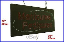 Manicures Pedicures Neon Sign LED Open Sign Store Sign Business Sign Window Sign