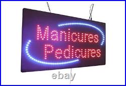 Manicures Pedicures Sign, Signage, LED Neon Open, Store, Window, Shop