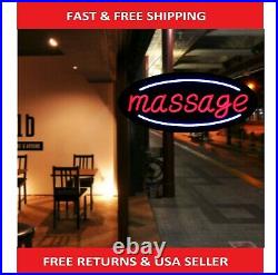 Massage High Quality LED Neon Sign 23 x 12 Store Spa Window Business Open Sign