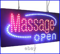 Massage Open Sign, Signage, LED Neon Open, Store, Window, Shop, Business, Displ