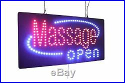 Massage Open Sign, TOPKING Signage, LED Neon Open, Store, Window, Shop, Business