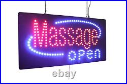 Massage Open Sign, TOPKING Signage, LED Neon Open, Store, Window, Shop, Display