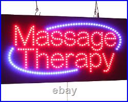 Massage Therapy Sign, Signage, LED, Neon, Open, Store, Window, Shop, Business