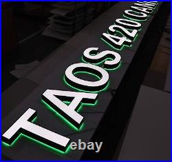 Metal business sign, channel letters, store signage, 3d letters, neon light sign