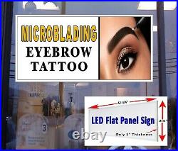 Micro blading Eyebrow Tattoo LED light box window store sign 48in x 24in