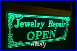Multi-colors Jewelry Repair Open LED Signs Animated Store Lighting Neon Sign