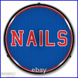 NAILS Sign 14 LED Light Store Business Advertise Made USA Lifetime Warranty