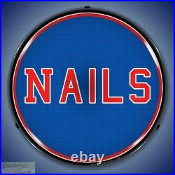 NAILS Sign 14 LED Light Store Business Advertise Made USA Lifetime Warranty