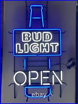 NEW Bud Light OPEN LED Beer Sign Bar Neo Neon Light RESTAURANT/ Liquor Store