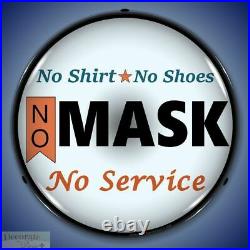 NO MASK NO SERVICE Sign 14 LED Light Store Business Advertise Made USA Warranty