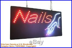 Nails Hand Sign Neon Sign LED Open Sign Store Sign Business Sign Window Sign