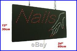 Nails Hand Sign Neon Sign LED Open Sign Store Sign Business Sign Window Sign