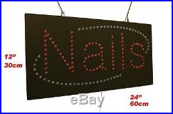 Nails Pedicures Manicures Neon Sign LED Open Sign Store Sign Business Sign