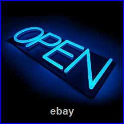 Neon Open Sign 20x7 LED Open Sign for Business Store with remote Ice Blue