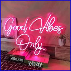 Neon Sign Good Vibes Only LED Neon Sign for Wedding Decor Store Apartment 23x15