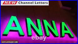 New Channel Letter Store front Sign Front and Back Lit 14'' Custom made