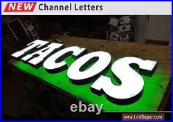 New Channel Letter Store front Sign Front and Back Lit 22'' Custom made