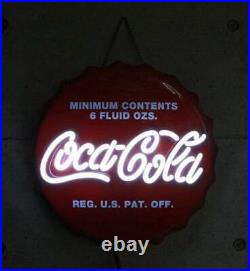 New Coca-Cola NE002 LED Neon Sign Bottle Cap Neon Signage For Stores H50cm