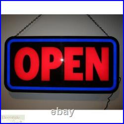 OPEN Bold LED Sign 24 Hang Wall Window Indoor Business Bars Store Warranty New