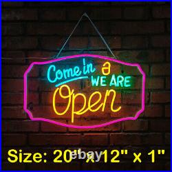 OPEN Business Sign Neon Lamp Integrative Ultra Bright LED Store Advertising USA