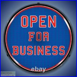 OPEN FOR BUSINESS Sign 14 LED Light Store Restaurant Advertise USA Warranty New