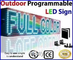 OPEN NEON LED SIGNS FULL COLOR 7 x 50 SHOP STORE BUSINESS DIGITAL TEXT DISPLAY