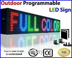 OPEN NEON LED SIGNS FULL COLOR 7 x 50 SHOP STORE BUSINESS DIGITAL TEXT DISPLAY