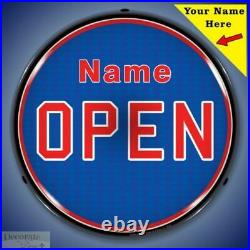 OPEN Sign 14 LED Light Custom Add Your Name Store Advertise USA Warranty New