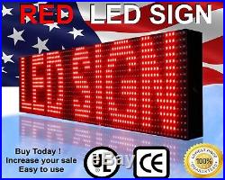 OUTDOOR 7 x 88 VERY BRIGHT RED PROGRAMMABLE INCREASE BUSINESS LED STORE SIGN