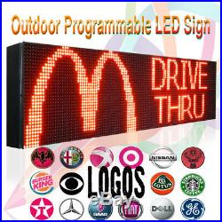 OUTDOOR 7 x 88 VERY BRIGHT RED PROGRAMMABLE INCREASE BUSINESS LED STORE SIGN