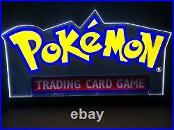 Officially Licensed Pokemon LED Light Up Glass Retail Store Display Sign