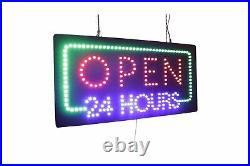 Open 24 Hours Sign, TOPKING Signage, LED Neon Open, Store, Window, Shop, Busi