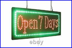 Open 7 Days Sign, Signage, LED Neon Open, Store, Window, Shop, Business