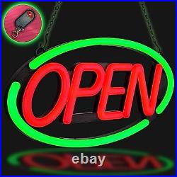 Open Sign for Business Bright LED Open Signs for Stores Red/Green, 24 Oval