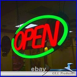 Open Sign for Business Bright LED Open Signs for Stores Red/Green, 24 Oval