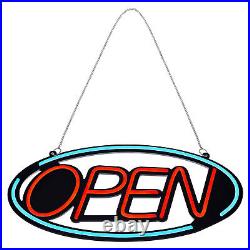 Open Sign for Business Large Bright LED Flashing Sign for Stores (Blue)